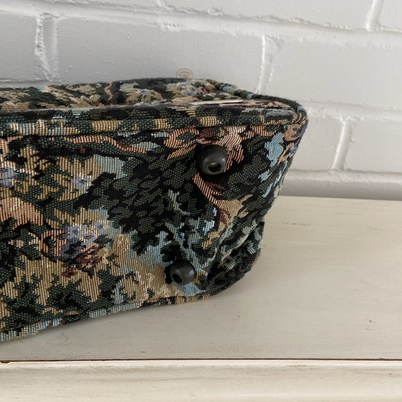 Classic Vintage Gloria Vanderbilt Tapestry Classic Old-Style Travel Shoulder Bag - Picture 3 of 13